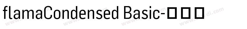 flamaCondensed Basic字体转换